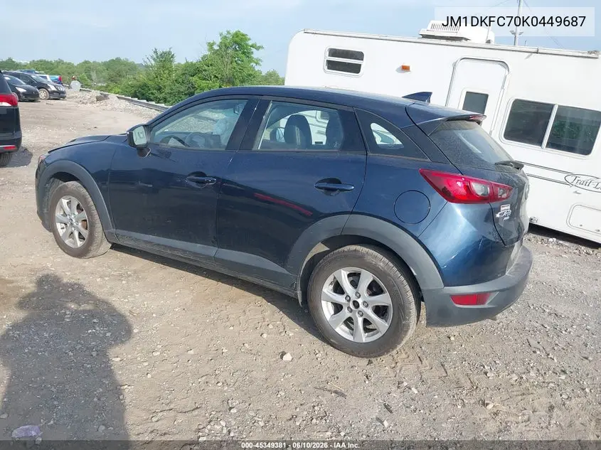 2019 Mazda Cx-3 Touring VIN: JM1DKFC70K0449687 Lot: 45349381