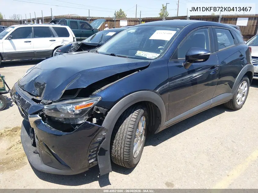 2019 Mazda Cx-3 Sport VIN: JM1DKFB72K0413467 Lot: 45521500