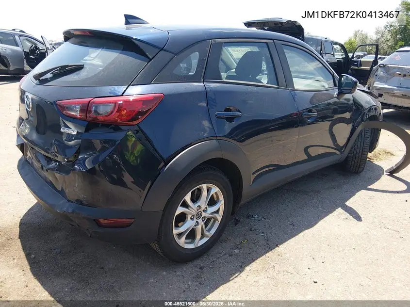 2019 Mazda Cx-3 Sport VIN: JM1DKFB72K0413467 Lot: 45521500