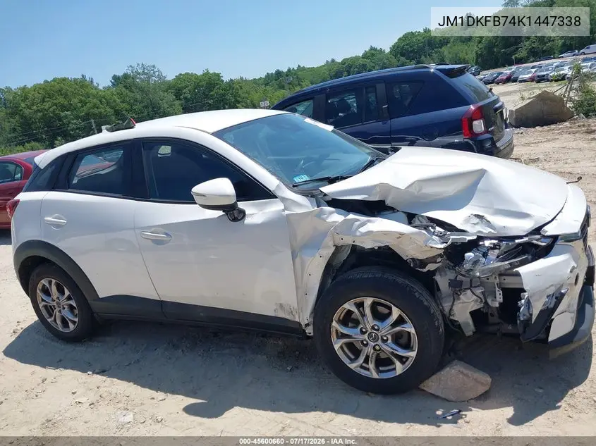 2019 Mazda Cx-3 Sport VIN: JM1DKFB74K1447338 Lot: 45600660
