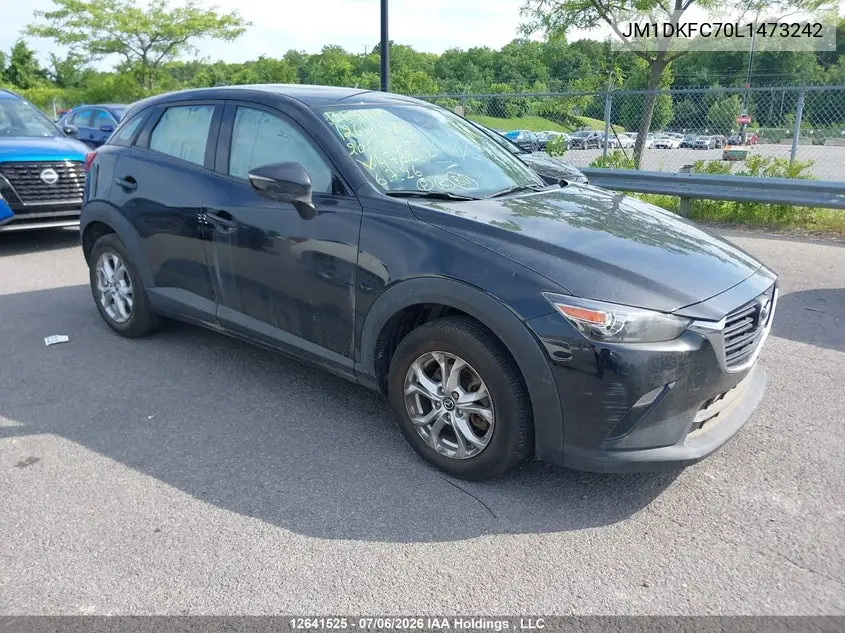 2020 Mazda Cx-3 Gs VIN: JM1DKFC70L1473242 Lot: 12641525