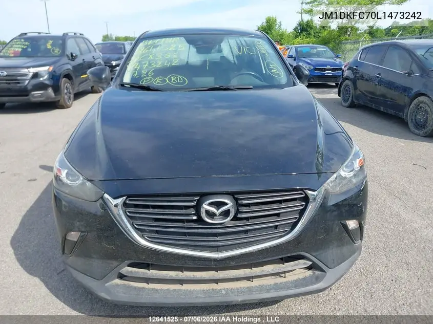 2020 Mazda Cx-3 Gs VIN: JM1DKFC70L1473242 Lot: 12641525