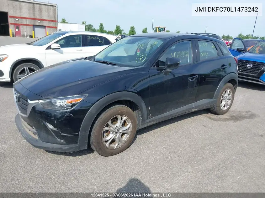 2020 Mazda Cx-3 Gs VIN: JM1DKFC70L1473242 Lot: 12641525