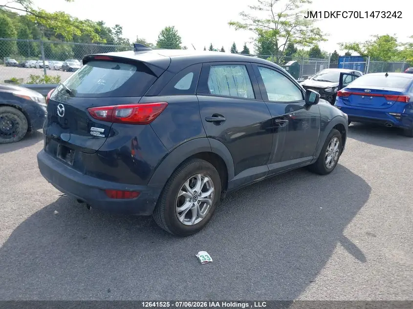 2020 Mazda Cx-3 Gs VIN: JM1DKFC70L1473242 Lot: 12641525