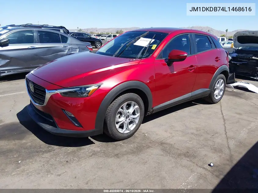 2020 Mazda Cx-3 Sport VIN: JM1DKDB74L1468616 Lot: 45355074