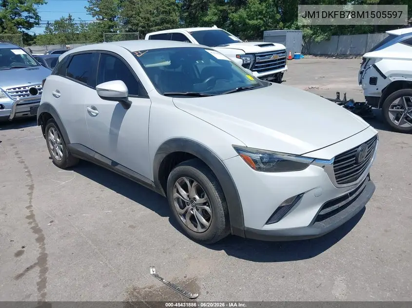2021 Mazda Cx-3 Sport VIN: JM1DKFB78M1505597 Lot: 45431886