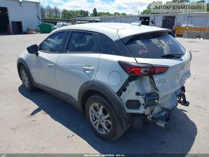 2021 Mazda Cx-3 Sport VIN: JM1DKFB78M1505597 Lot: 45431886
