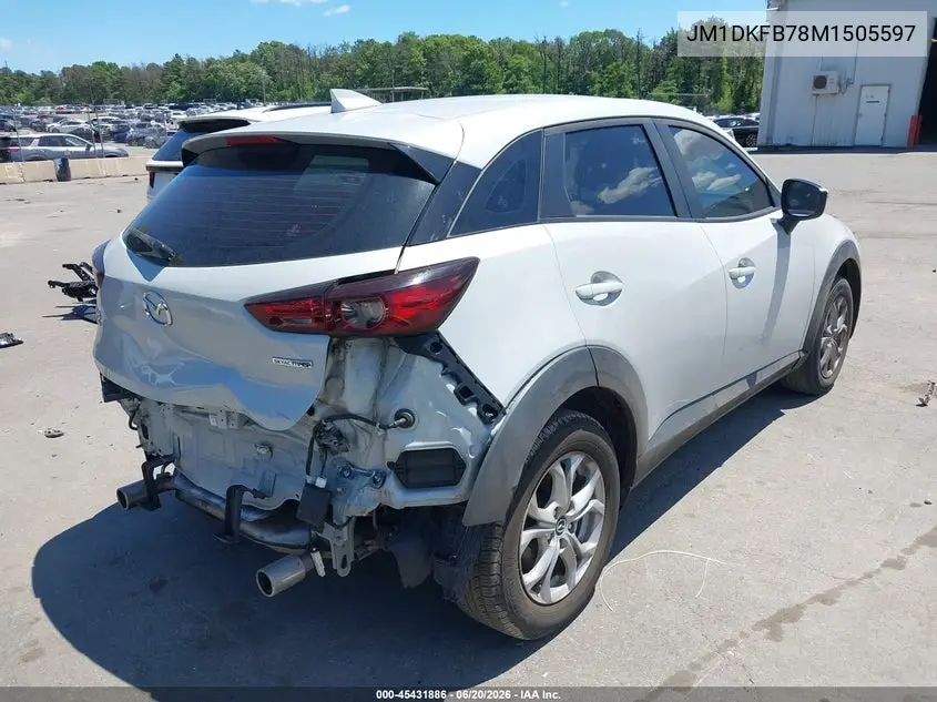 2021 Mazda Cx-3 Sport VIN: JM1DKFB78M1505597 Lot: 45431886