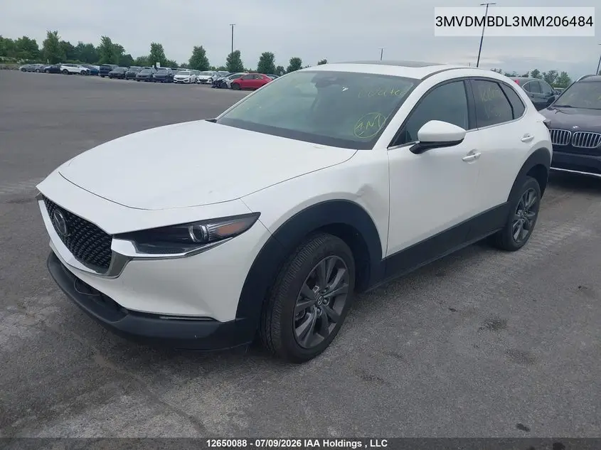 2021 Mazda Cx-30 Gt VIN: 3MVDMBDL3MM206484 Lot: 12650088