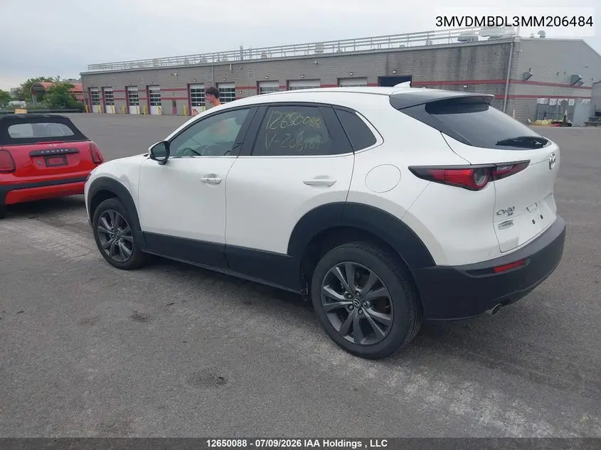 2021 Mazda Cx-30 Gt VIN: 3MVDMBDL3MM206484 Lot: 12650088
