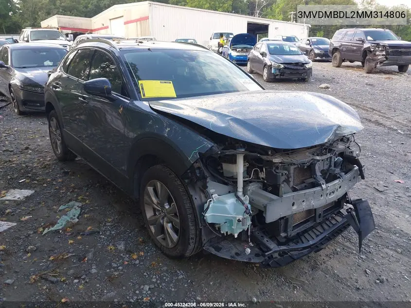 2021 Mazda Cx-30 Premium VIN: 3MVDMBDL2MM314806 Lot: 45324206