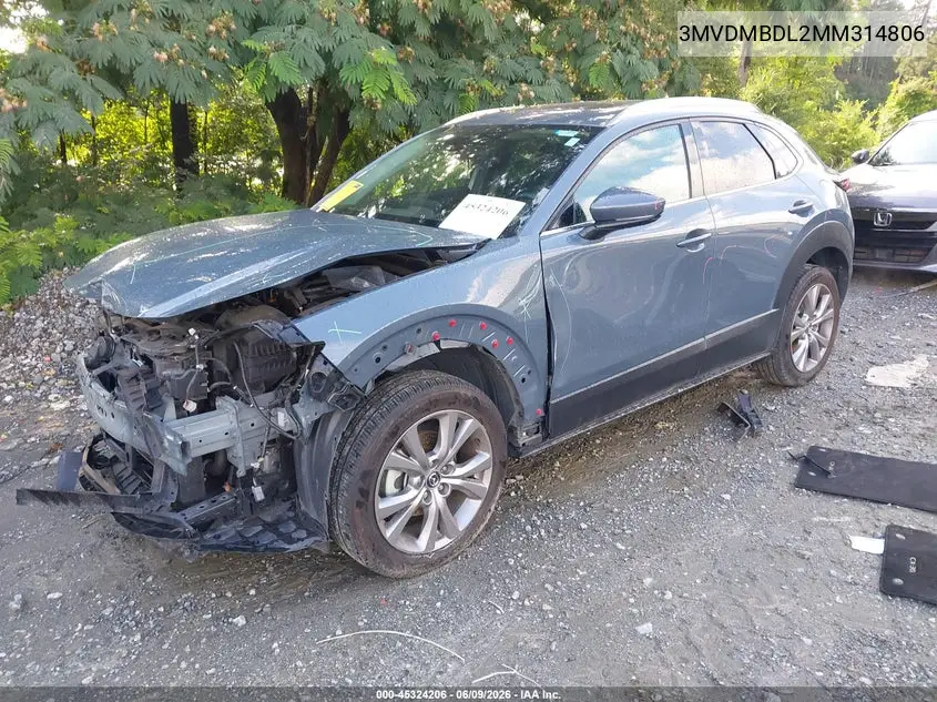2021 Mazda Cx-30 Premium VIN: 3MVDMBDL2MM314806 Lot: 45324206
