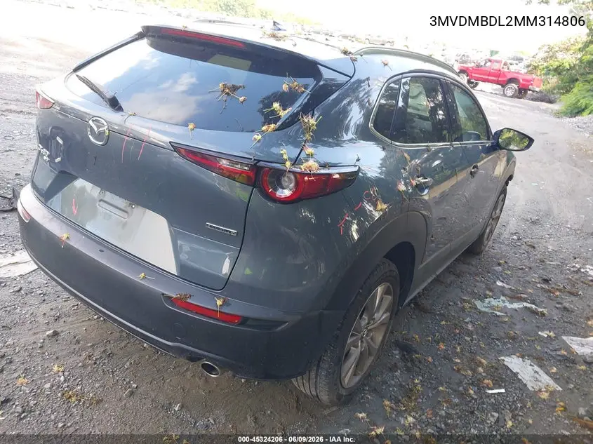 2021 Mazda Cx-30 Premium VIN: 3MVDMBDL2MM314806 Lot: 45324206