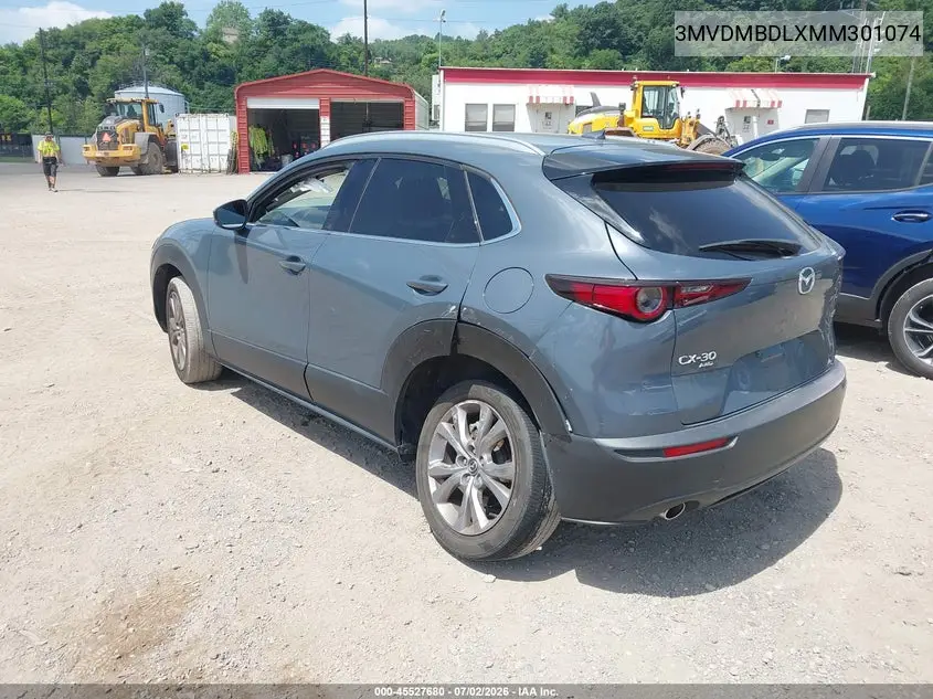 2021 Mazda Cx-30 Premium VIN: 3MVDMBDLXMM301074 Lot: 45527680
