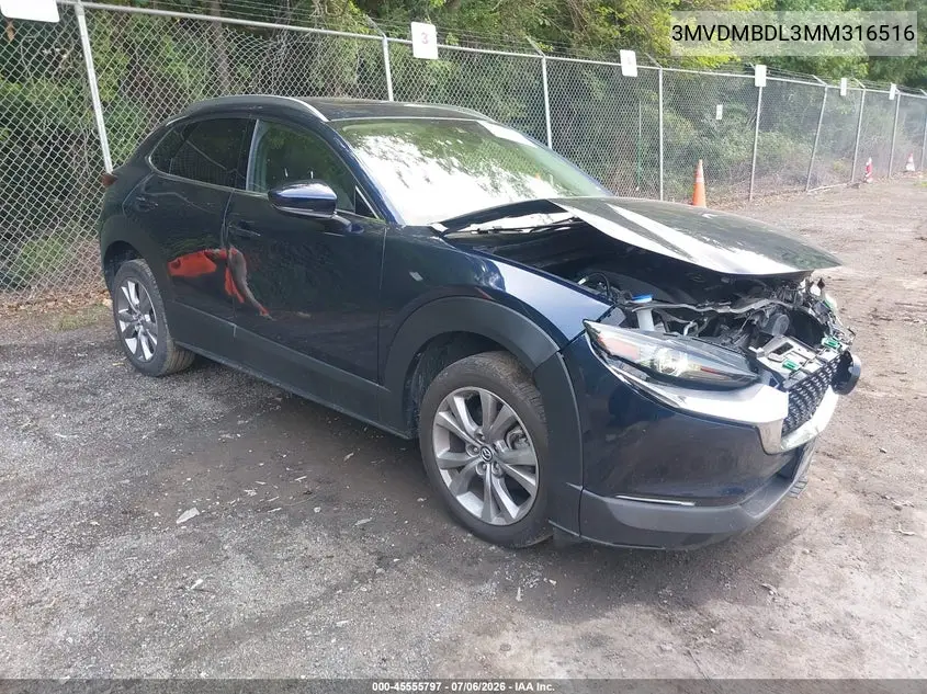 2021 Mazda Cx-30 Premium VIN: 3MVDMBDL3MM316516 Lot: 45555797
