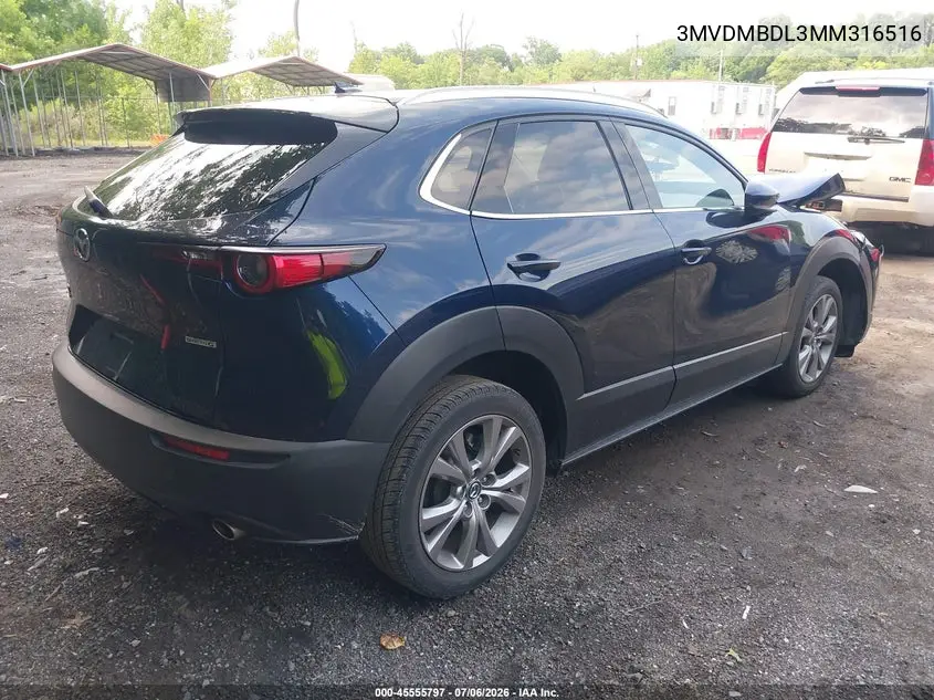 2021 Mazda Cx-30 Premium VIN: 3MVDMBDL3MM316516 Lot: 45555797
