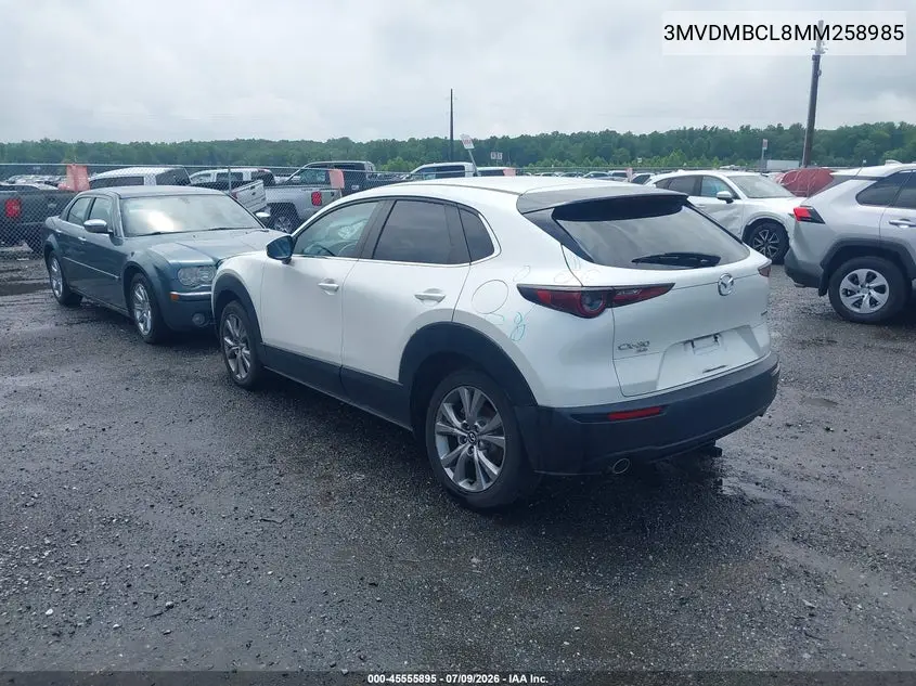 2021 Mazda Cx-30 Preferred VIN: 3MVDMBCL8MM258985 Lot: 45555895