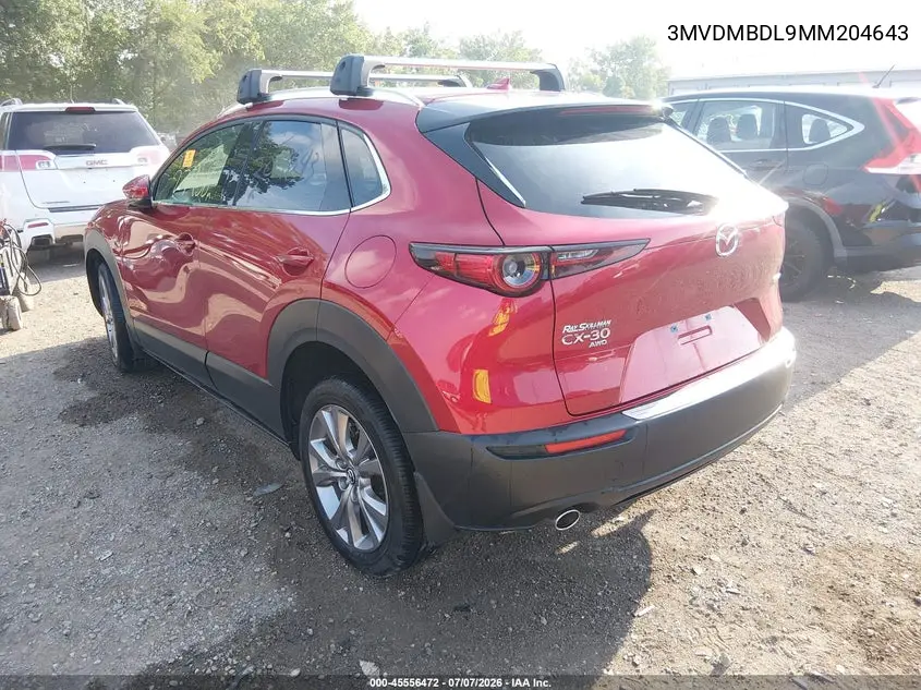 2021 Mazda Cx-30 Premium VIN: 3MVDMBDL9MM204643 Lot: 45556472