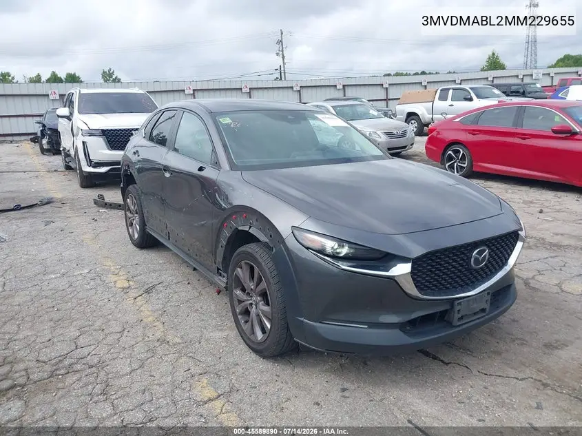 2021 Mazda Cx-30 Select VIN: 3MVDMABL2MM229655 Lot: 45589890