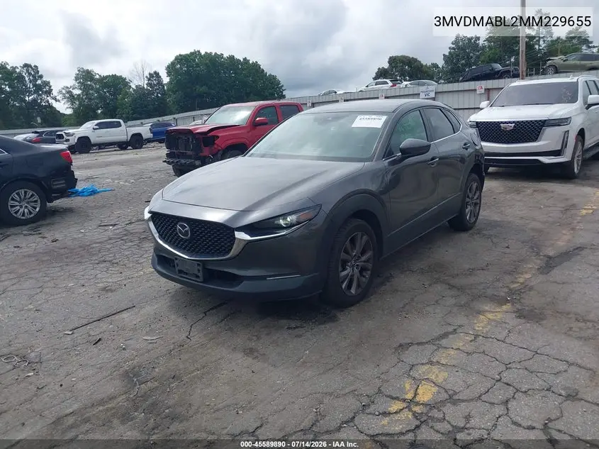 2021 Mazda Cx-30 Select VIN: 3MVDMABL2MM229655 Lot: 45589890
