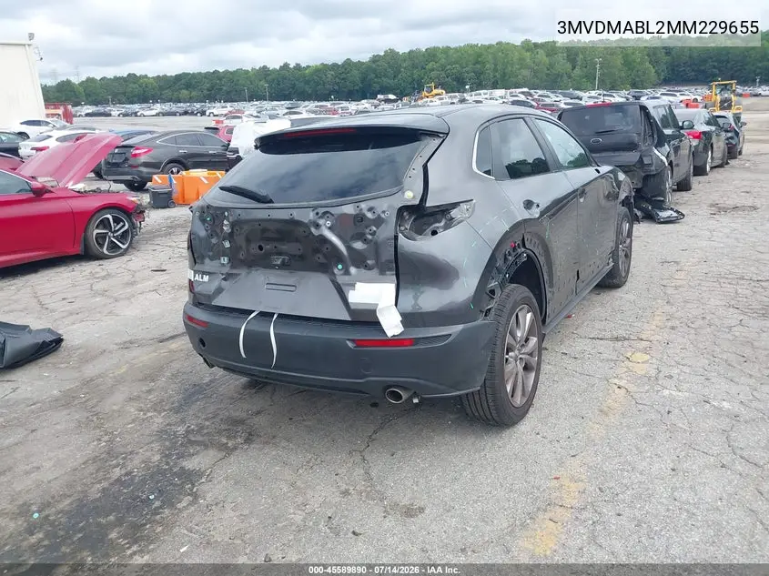 2021 Mazda Cx-30 Select VIN: 3MVDMABL2MM229655 Lot: 45589890
