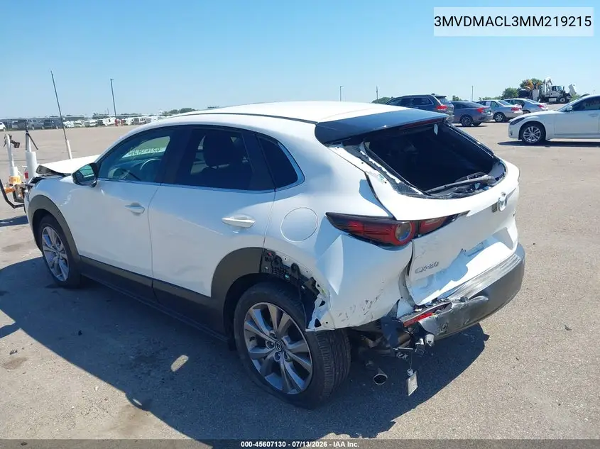 2021 Mazda Cx-30 Preferred VIN: 3MVDMACL3MM219215 Lot: 45607130