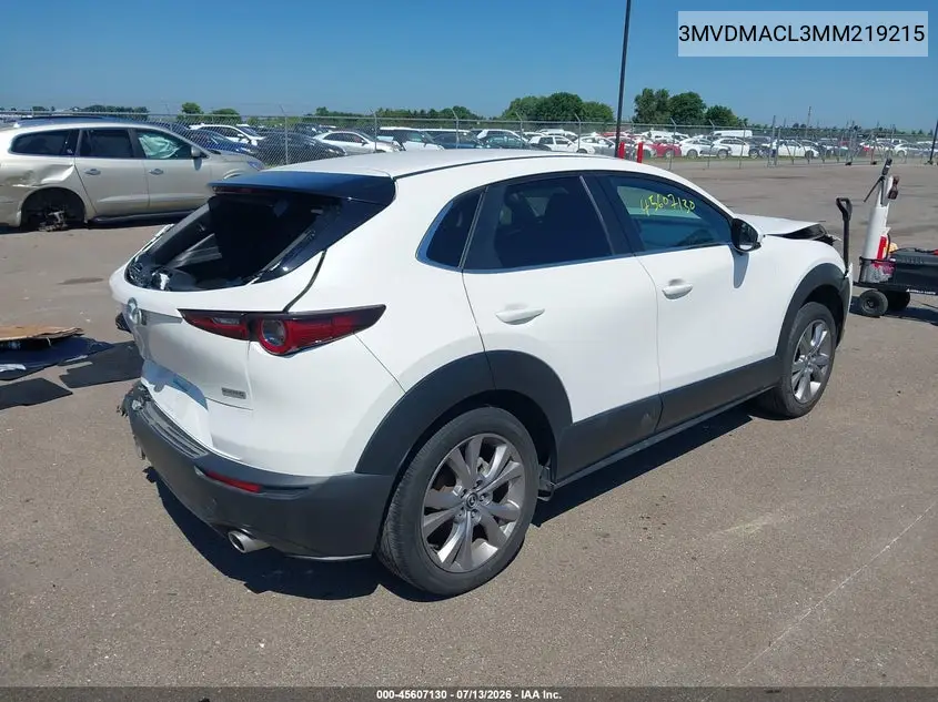 2021 Mazda Cx-30 Preferred VIN: 3MVDMACL3MM219215 Lot: 45607130