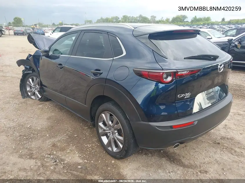 2022 Mazda Cx-30 Select VIN: 3MVDMBBL8NM420259 Lot: 45434457