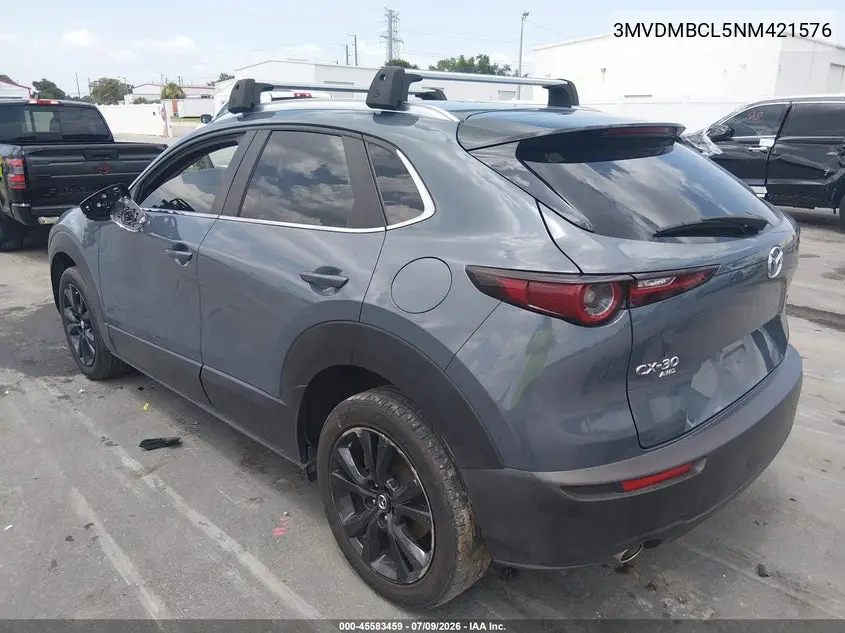 2022 Mazda Cx-30 Carbon Edition VIN: 3MVDMBCL5NM421576 Lot: 45583459