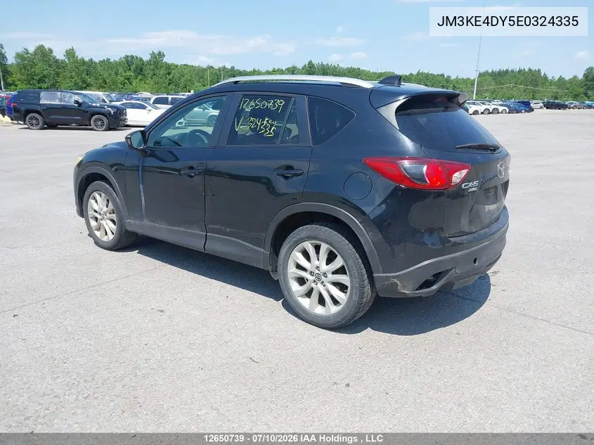 2014 Mazda Cx-5 Gt VIN: JM3KE4DY5E0324335 Lot: 12650739x