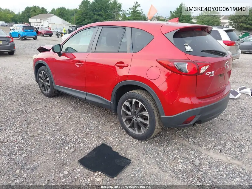 2016 Mazda Cx-5 Grand Touring VIN: JM3KE4DY0G0619040 Lot: 45672815