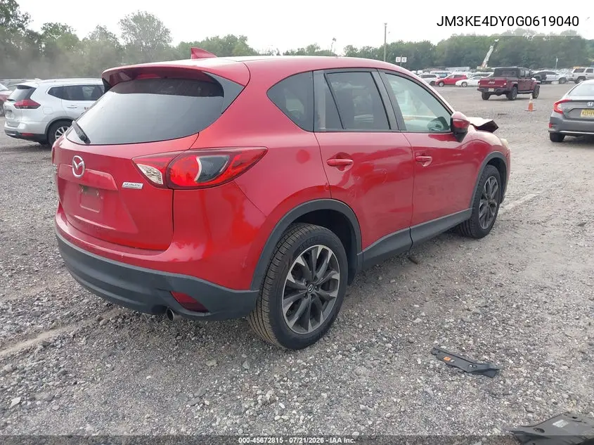 2016 Mazda Cx-5 Grand Touring VIN: JM3KE4DY0G0619040 Lot: 45672815