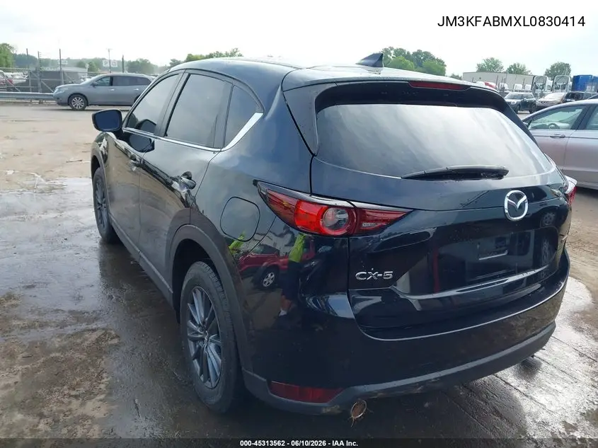 2020 Mazda Cx-5 Sport VIN: JM3KFABMXL0830414 Lot: 45313562