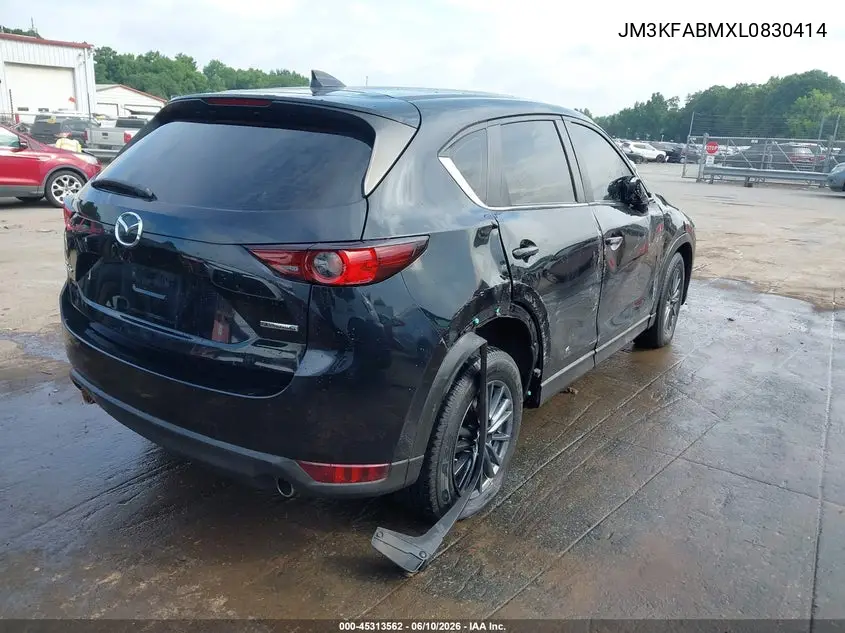 2020 Mazda Cx-5 Sport VIN: JM3KFABMXL0830414 Lot: 45313562