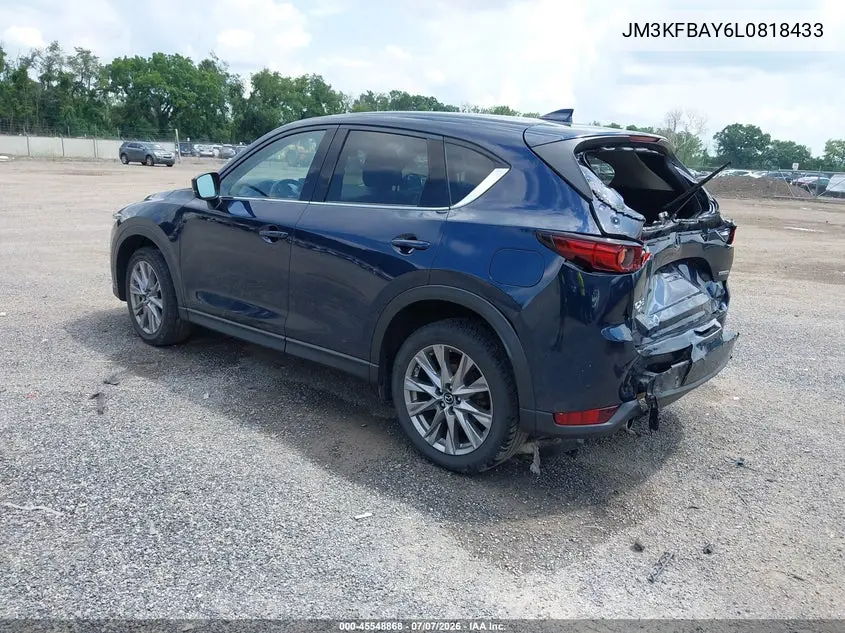 2020 Mazda Cx-5 Grand Touring Reserve VIN: JM3KFBAY6L0818433 Lot: 45548868