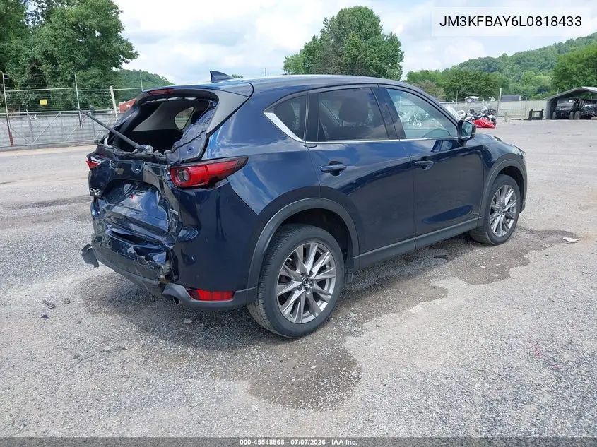 2020 Mazda Cx-5 Grand Touring Reserve VIN: JM3KFBAY6L0818433 Lot: 45548868