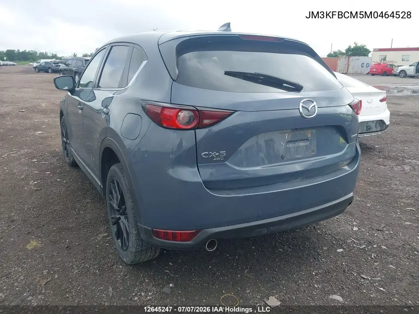 2021 Mazda Cx-5 Touring VIN: JM3KFBCM5M0464528 Lot: 12645247