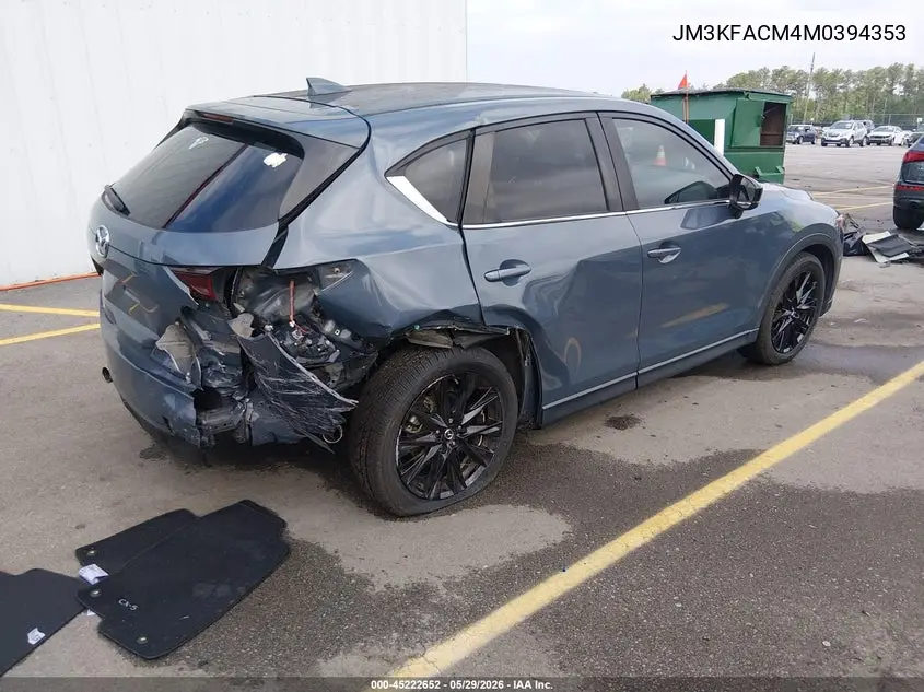 2021 Mazda Cx-5 Carbon Edition VIN: JM3KFACM4M0394353 Lot: 45222652
