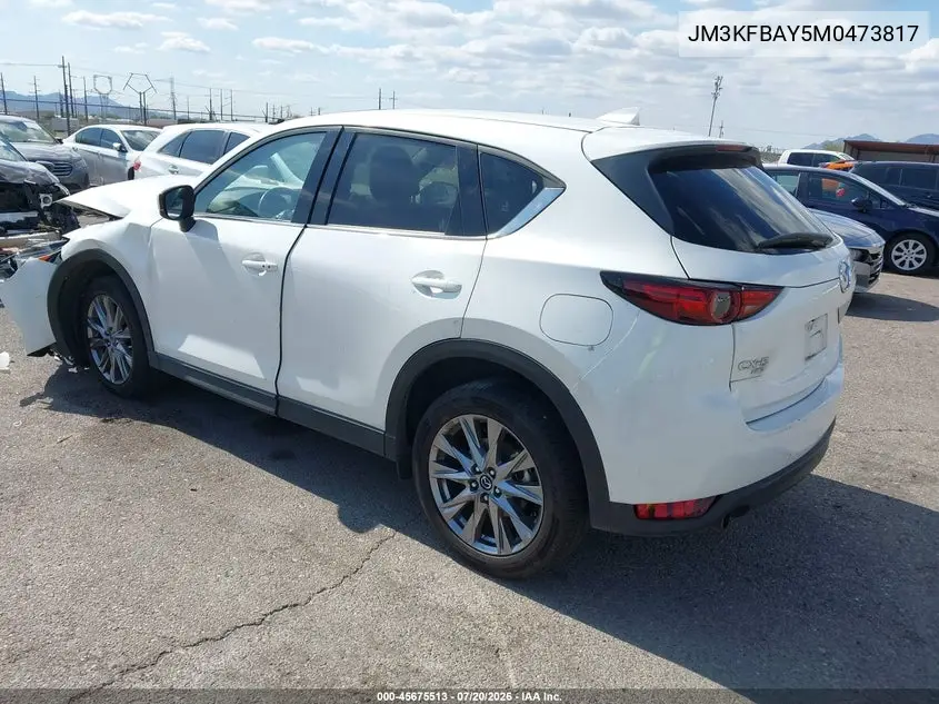 2021 Mazda Cx-5 Grand Touring Reserve VIN: JM3KFBAY5M0473817 Lot: 45675513