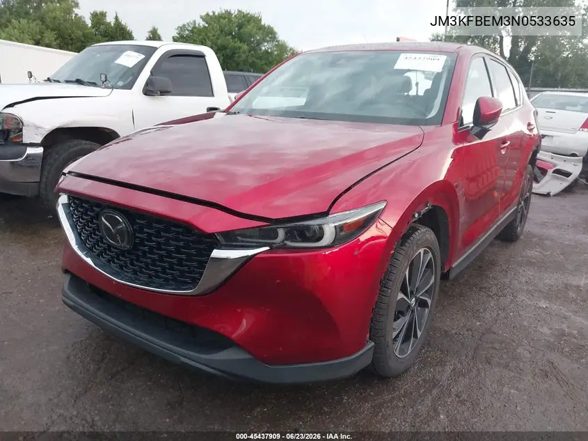 2022 Mazda Cx-5 2.5 S Premium Plus VIN: JM3KFBEM3N0533635 Lot: 45437909