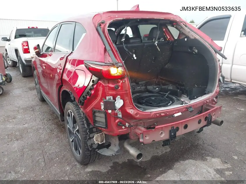 2022 Mazda Cx-5 2.5 S Premium Plus VIN: JM3KFBEM3N0533635 Lot: 45437909