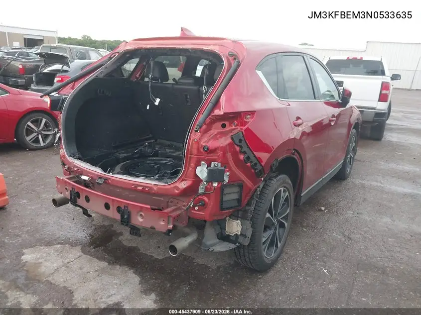 2022 Mazda Cx-5 2.5 S Premium Plus VIN: JM3KFBEM3N0533635 Lot: 45437909