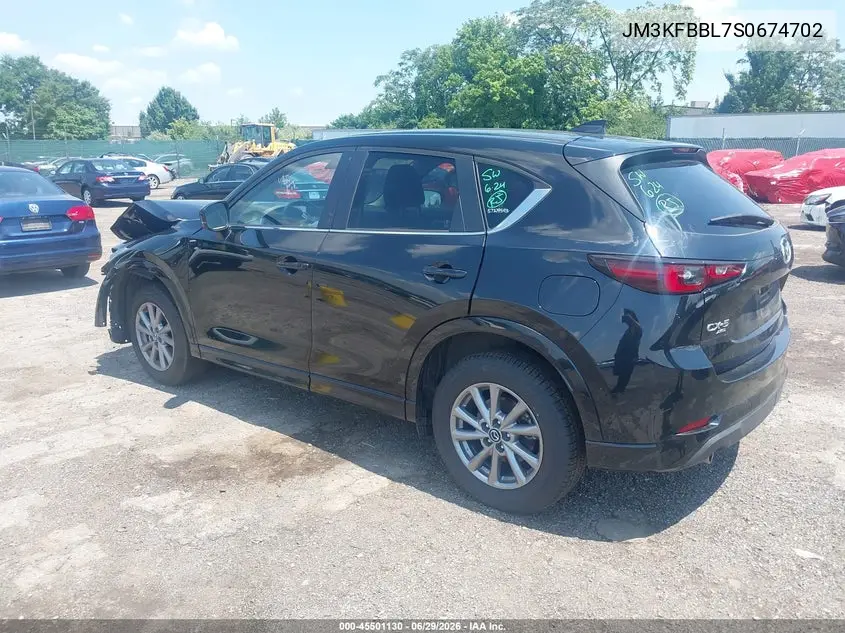 2025 Mazda Cx-5 2.5 S Select VIN: JM3KFBBL7S0674702 Lot: 45501130