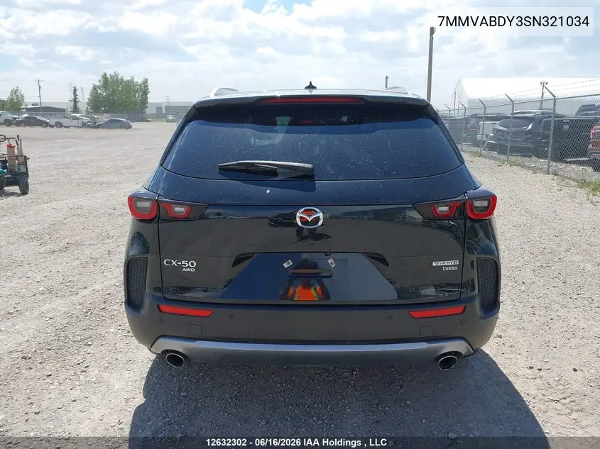 2025 Mazda Cx-50 Gt/Meridian VIN: 7MMVABDY3SN321034 Lot: 12632302