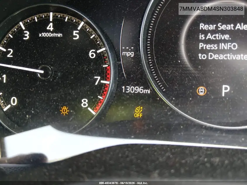 2025 Mazda Cx-50 2.5 S Premium Package VIN: 7MMVABDM4SN303848 Lot: 45343876