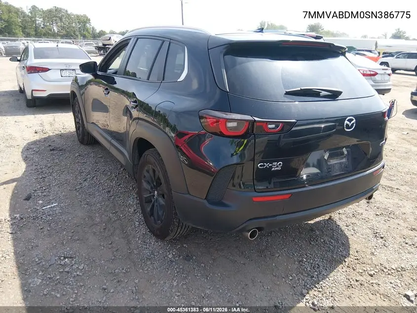 2025 Mazda Cx-50 2.5 S Premium Package VIN: 7MMVABDM0SN386775 Lot: 45361383