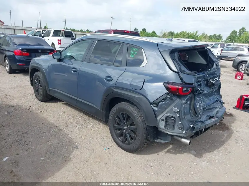 2025 Mazda Cx-50 2.5 S Premium Package VIN: 7MMVABDM2SN334922 Lot: 45436382