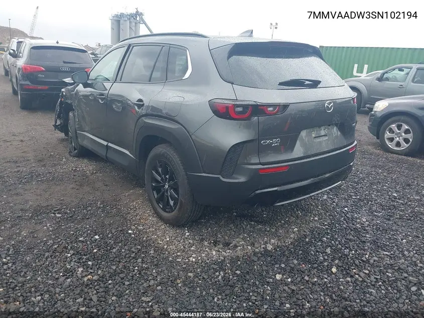2025 Mazda Cx-50 Hybrid Premium Package VIN: 7MMVAADW3SN102194 Lot: 45444187