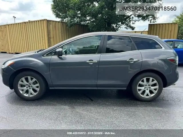 2007 Mazda Cx-7 Grand Touring VIN: JM3ER293470118560 Lot: 45515972