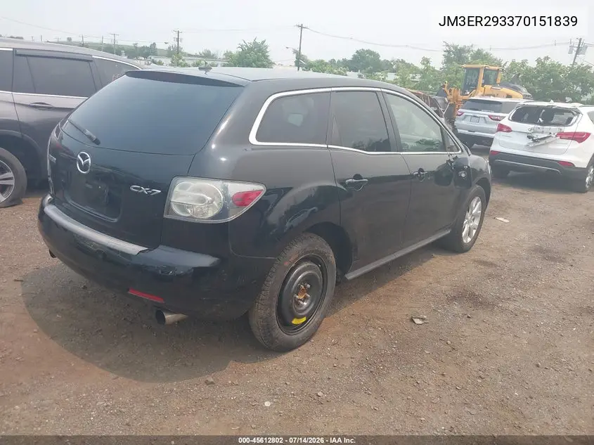 2007 Mazda Cx-7 Sport VIN: JM3ER293370151839 Lot: 45612802